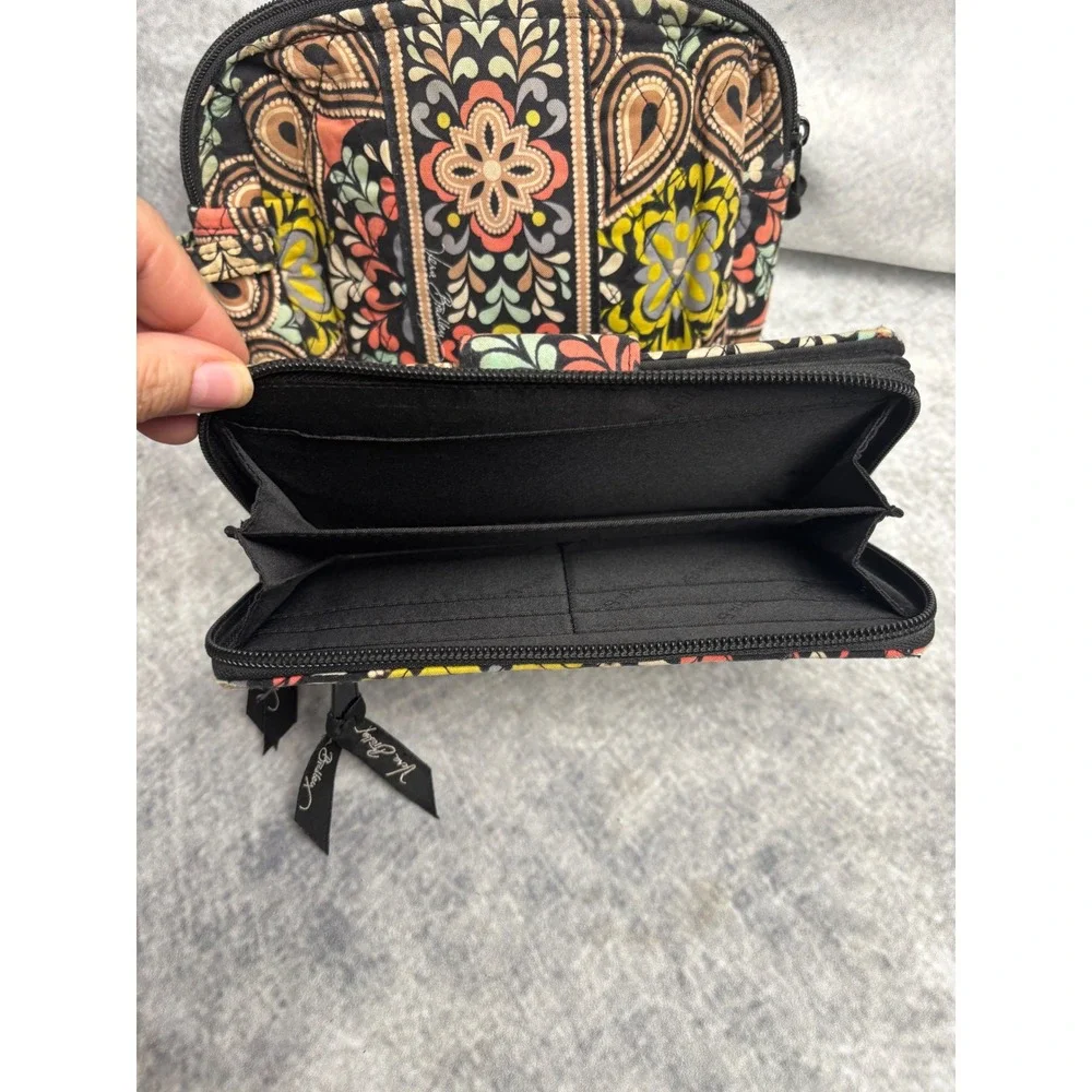 Vera Bradley Iconic Glenna Satchel Wallet Make Up Case in Sierra Pattern Retired